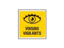 PICKUP - Teken - vigilant neighbors - 150 x 150 mm - zelfklevend - vinyl