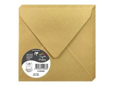 Pollen - enveloppe - 140 x 140 mm - côté ouvert - or - pack de 20