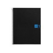 THE ORIGINAL NOTEBOOK, couverture souple, A5, quadrillage 5x5 mm, 80 feuilles de 1 couleur, Miquelrius, Bleu.
