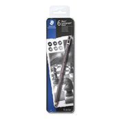 STAEDTLER Mars Lumograph 100B - Potlood - jet zwart (pak van 6)