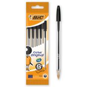 BIC Cristal - Pack de 5 Stylos à bille - noir - 1 mm