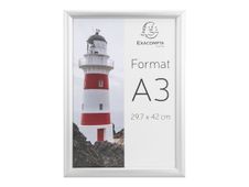 Exacompta Office cadre - Cadre mural clipsable pour A3 - aluminium/cristal