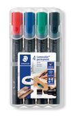 STAEDTLER Lumocolor - Marker - permanent - zwart, rood, blauw, groen - 2-5 mm - pak van 4