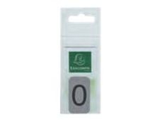Exacompta teken - nummer - 0 - 25 x 44 mm - opgeruwd aluminium