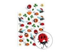 Maildor - 1 feuille gommettes trèfle et coccinelle