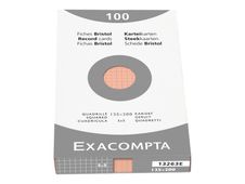 Exacompta - fiches Bristol - 125 x 200 mm (pack de 100)