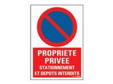 PICKUP - Teken - private property / no parking and storage - 230 x 330 mm - polystyreen