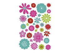 Maildor - 6 feuilles gommettes fleurs