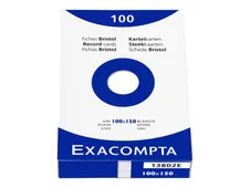 Exacompta - Registratiekaart - 100 x 150 mm - wit - ongekleurd (pak van 100)