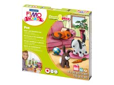 FIMO kids form&play Pet - Modeling dough play set - zwart, wit, bruin, oranje
