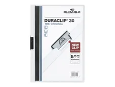 DURABLE DURACLIP ORIGINAL 30 RETAIL PACK - Clipmap - A4 - voor 30 vellen - wit met transparante voorkant (pak van 5)