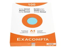 Exacompta - Registratiekaart - A4 - assorti - van ruiten voorzien (pak van 100)