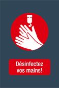 Novus Dahle -  Tapis de distanciation sociale - désinfection mains - 60 x 90 cm - gris rouge