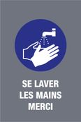 Novus Dahle - Tapis de distanciation sociale - lavage des mains -  60 x 90 cm - gris bleu 