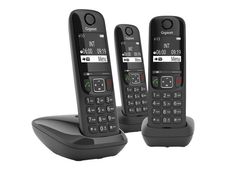 Gigaset AS690A Trio - snoerloze telefoon - antwoordsysteem met nummerherkenning + 2 extra handsets