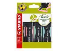 STABILO GREEN BOSS Pastel - markeerstift (pak van 4)
