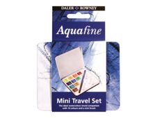 Daler-Rowney Aquafine Half Pan Mini Travel Set - verf (pak van 10)