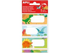 APLI Dinosaurs - schooletiket - 80 x 34 mm (pak van 9)