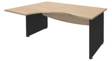 Burocean Dual - bureau - L-vormig (links) - licht eiken