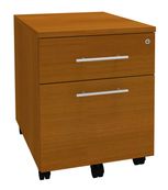 Caisson mobile IRIS - L43 x H56 x P60 cm - 2 tiroirs - imitation Merisier