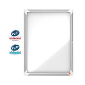 Nobo afgesloten mededelingenbord - wit