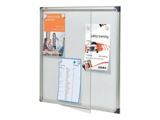 Nobo Extra afgesloten mededelingenbord - 670 x 630 mm - wit