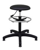 Siège technique TAB - tabouret assis-debout - hauteur réglable jusqu'à 82 cm - repose-pieds réglable - noir