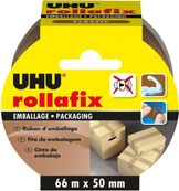UHU rollafix verpakkingstape - 50 mm x 66 m - bruin