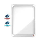 Nobo - Vitrine intérieure 4 A4 (494 x 668 mm) - cadre aluminium fond métal