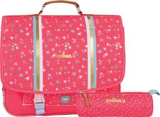 Cartable Ooban's Stars - 41 cm - 2 compartiments - corail - Oberthur