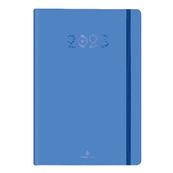 Agenda à élastique Cachemire - 1 semaine sur 2 pages - 17 x 24,5 cm - bleu - Oberthur