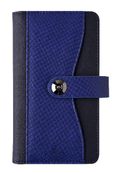 Agenda de poche spiralé Davos - 1 semaine sur 2 pages - 9,5 x 17,5 cm - bleu - Oberthur