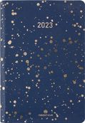 Agenda Céleste - 1 semaine sur 2 pages - 10 x 15 cm - bleu marine - Oberthur