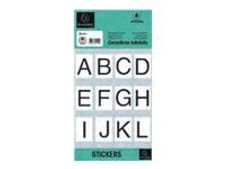 Exacompta sign label - letter - A-Z - 60 mm (hoogte) - vinyl - zwart (pak van 141)