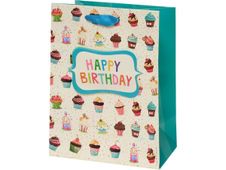 Legami - Sac cadeau - 11,5 cm x 19 cm x 25 cm - anniversaire cupcakes