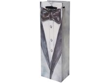 Legami - Sac cadeau pour bouteille - 12 cm x 8,5 cm x 36 cm - smoking