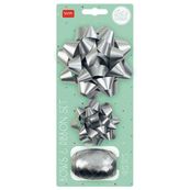 Legami - Pack de 2 nœuds et 1 ruban d'emballage - argent