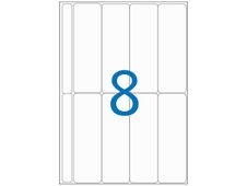 Apli Agipa - Etui A5 - 128 Étiquettes blanches multi-usages - 99 x 32 mm - coins arrondis - réf 114042