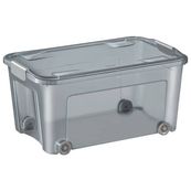 CEP Strata - Boîte de rangement 67L - gris fumé transparent