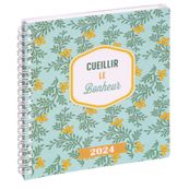 Agenda spiralé Dodo&Cath - 1 semaine sur 2 pages -15 x 17 cm - cueillir le bonheur- Exacompta
