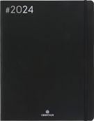 Agenda Flex - 1 semaine sur 2 pages - 22 x 28 cm - noir - Oberthur