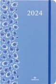 Agenda Anahita - 1 semaine sur 2 pages - 17 x 24,5 cm - floralie bleu - Oberthur