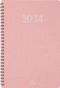 Agenda Galway - 1 semaine sur 2 pages - 19 x 24,5 cm - rose - Oberthur
