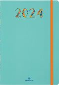 Agenda Merida - 1 semaine sur 2 pages - 17 x 24,5 cm - vert - Oberthur