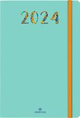 Agenda Merida - 1 semaine sur 2 pages - 10 x 15 cm - vert - Oberthur