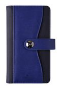 Agenda de poche spiralé Davos - 1 semaine sur 2 pages - 9,5 x 17 cm - bleu - Oberthur