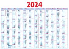 Planning Classique - 12 mois sur une face - 43 x 55 cm - Oberthur