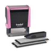 Trodat - Tampon Printy 4912 à faire soi-même - 4 lignes - rose pastel