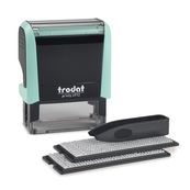 Trodat - Tampon Printy 4912 à faire soi-même - 4 lignes - vert pastel