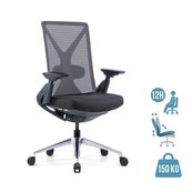 Fauteuil de bureau YARK - accoudoirs réglables - appui-tête en option - noir